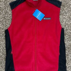 Columbia Red and Black Fleece Vest